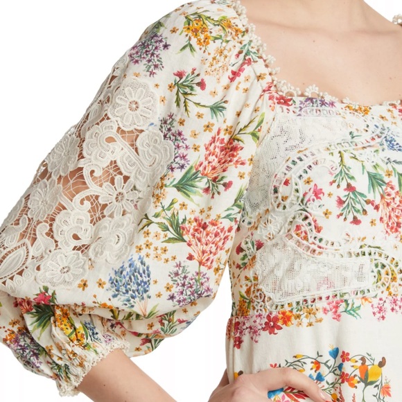 Farm Rio delicate forest scarves mini dress - Picture 3 of 5